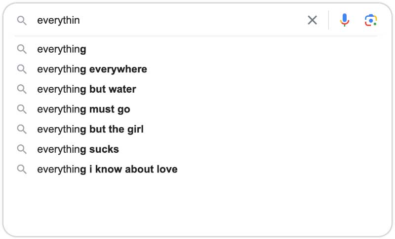 Finding Poetry in ‘Everything’ Google Suggests